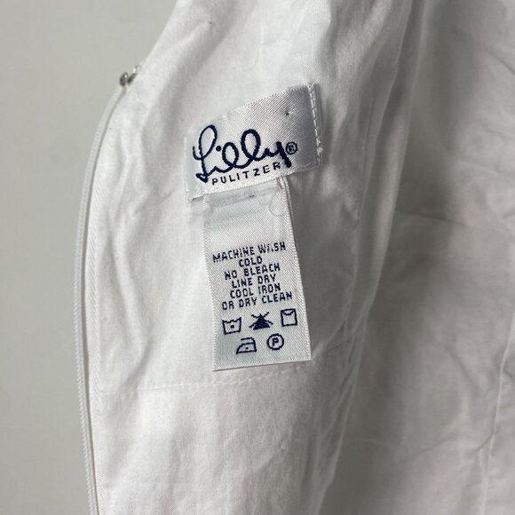 Lilly Pulitzer Vintage White Floral Lace Sleeveless V-Neck Dress - Picture 4 of 8